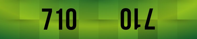 The number 710 spells "Oil" upside down.